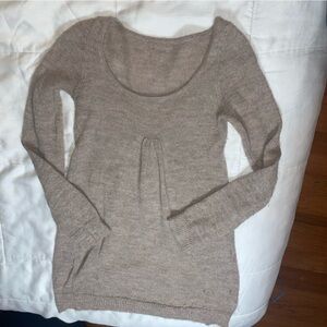 Wool Babydoll Mini Dress Tunic 100% Alpaca